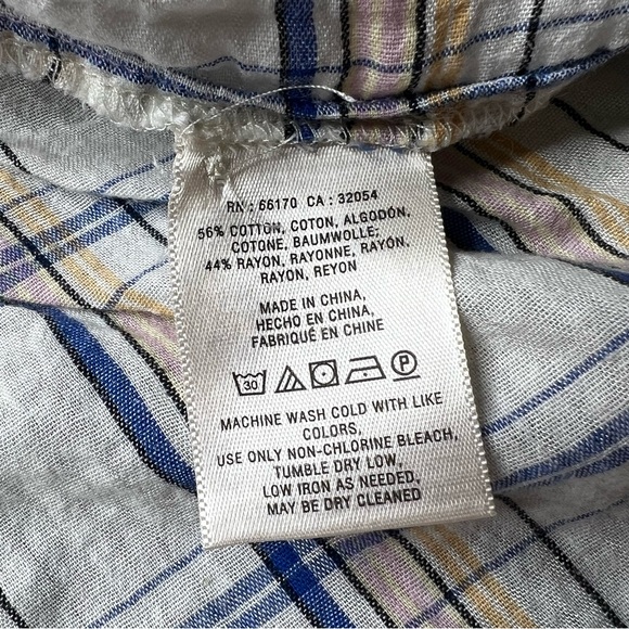 Anthropologie Maeve Sava Swing Top in Plaid Print - Picture 7 of 8